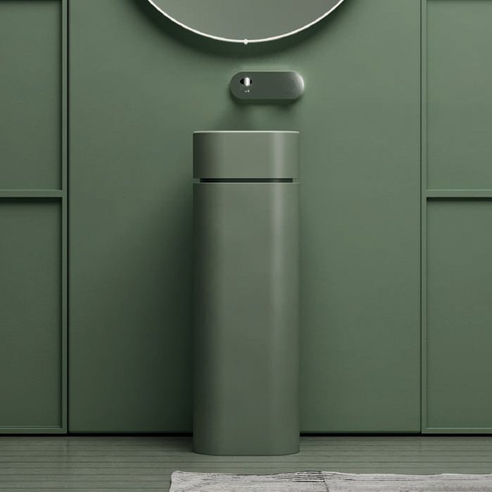 Kerasan Hako Раковина накладная квадратная 30х30хH15 см, без отв под смеситель, цвет: verde matte (зеленый)