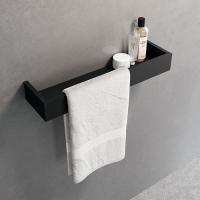 NOVELLINI FRAME Полка с полотенцедержателем 300х120 мм., цвет черный матовый NOVELLINI FRAME Полка с полотенцедержателем 300х120 мм., цвет черный матовый