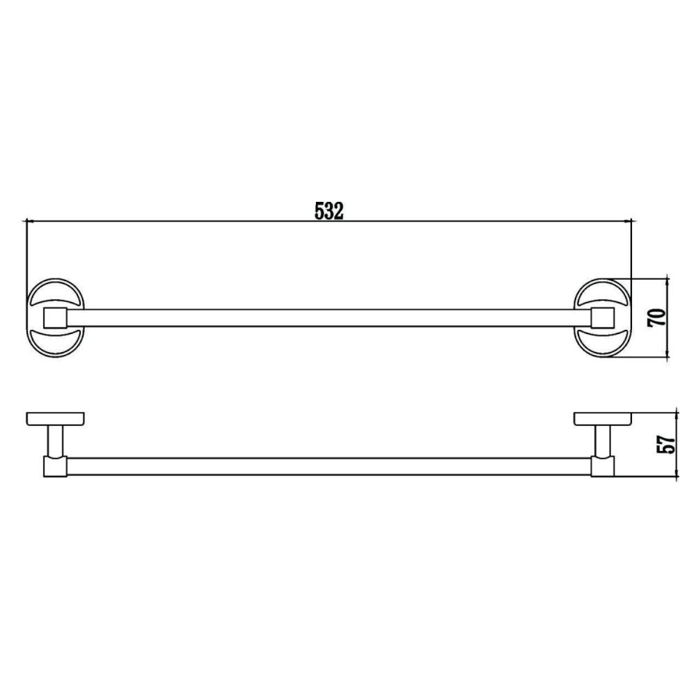 Полотенцедержатель Savol S-007024, хром