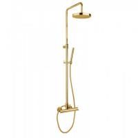 Bongio Project Душевая стойка со  смеситель для душа с душевой головкой и душевым комплектом, цвет золото