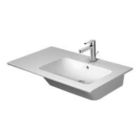 Duravit ME by Starck Раковина подвесная с переливом, с полкой слева, 1 отв под смес, 83х49см, цвет: белый