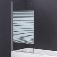 Шторка на ванну Grossman GR-100P 100 Хром стекло с узором