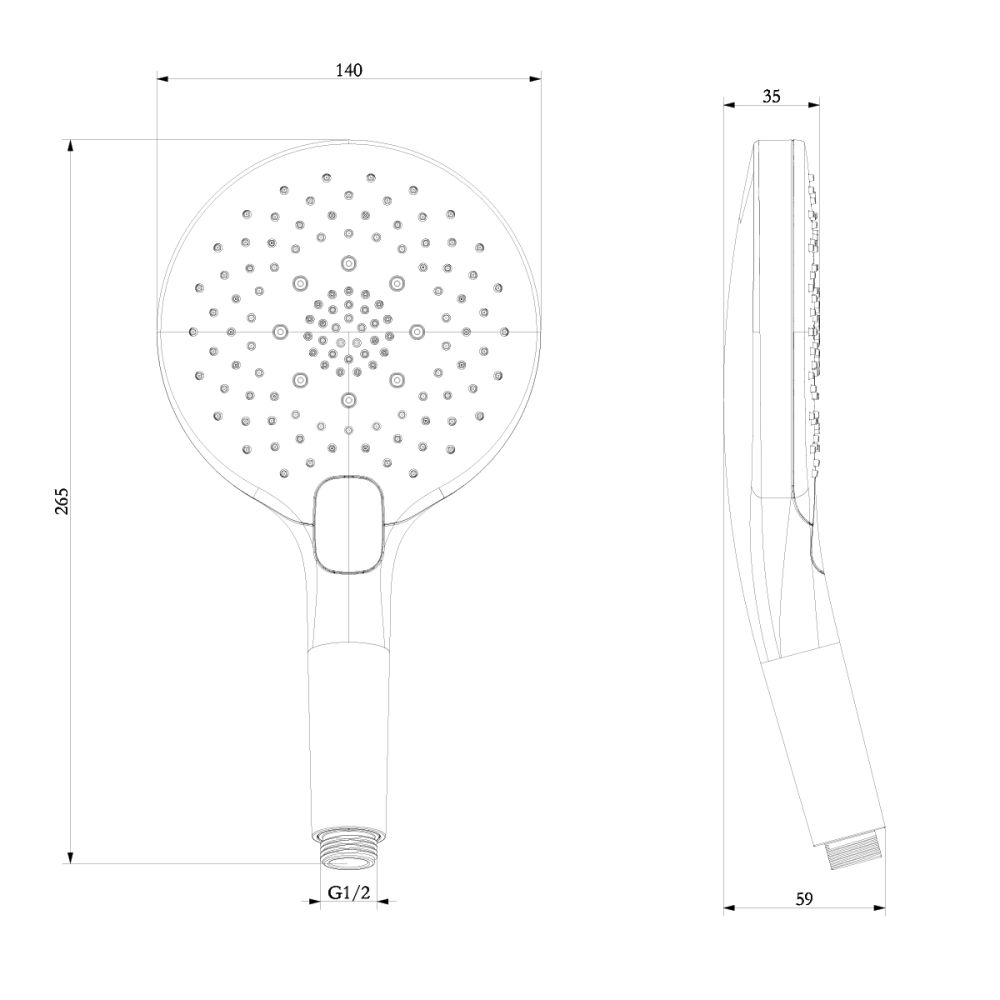 Лейка Lemark душевая 3-функциональная (LM8128C), артикул LM8128C