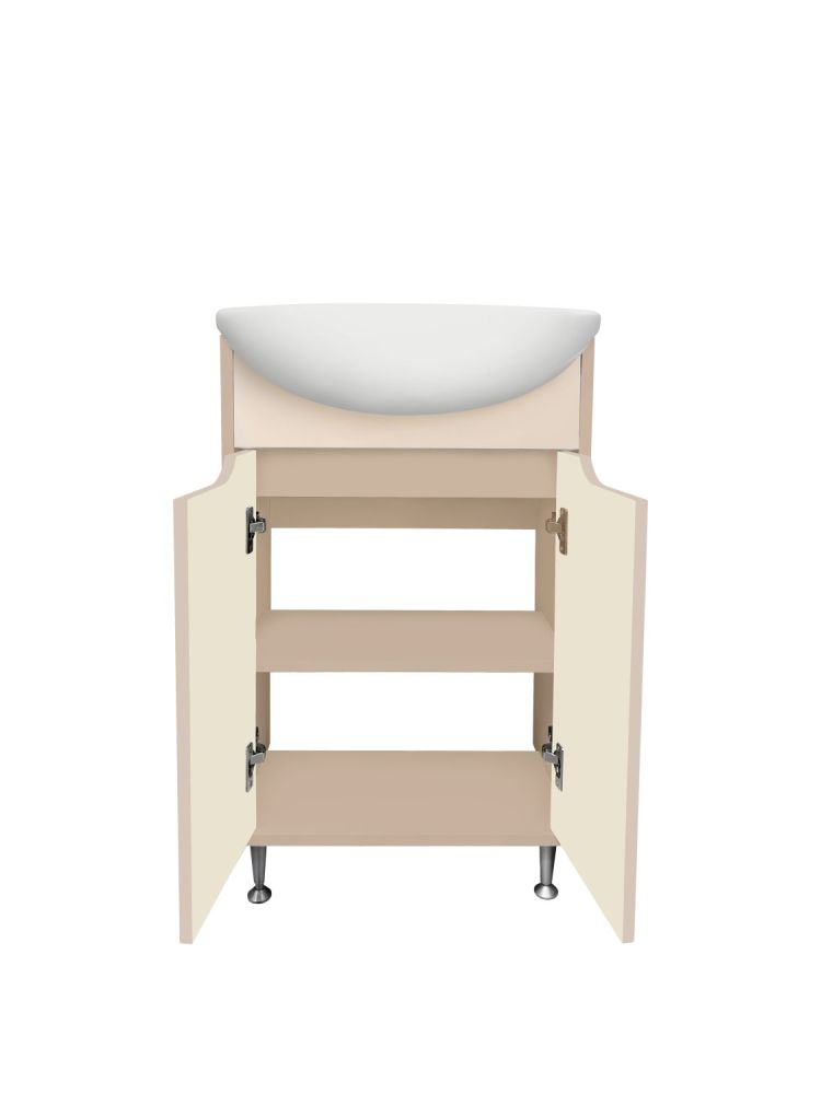 Тумба Runo Эконова 50 какао-бежевая под умывальник 00000000152 (Уют 50) (00-00004654), артикул 00-00004654