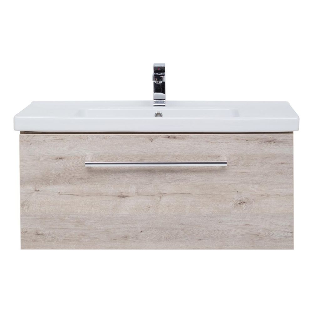 Тумба с раковиной подвесная Dreja Big Inn 80 см, дуб кантри, артикул 77-0204D-com