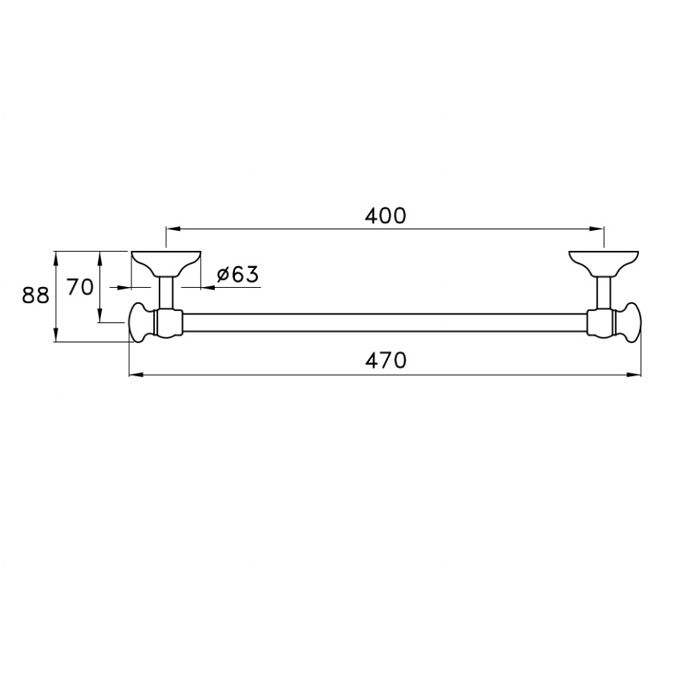 Stella Roma Полотенцедержатель настенный 40 см 602/40 цвет: хром