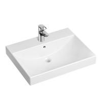 Комплект 2 в 1 Lavinia Boho Bathroom Sink 21510409, врезная фарфоровая раковина 60 см, смеситель с донным клапаном