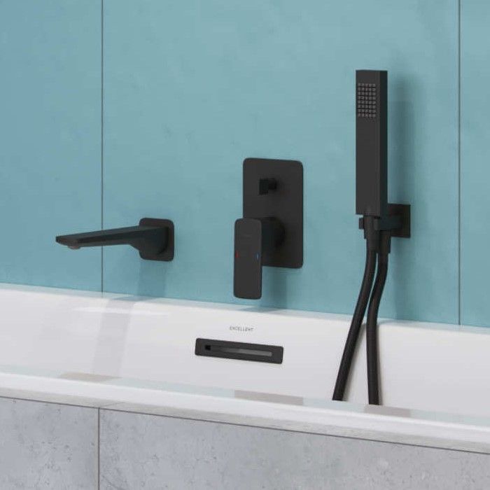 Излив настенный EXCELLENT Keria AREX.2025BL (черный мат)