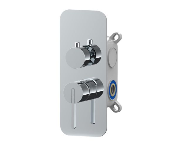 AQG Urban, встраиваемый смеситель для душа на 2 выхода, с дивертером, цвет хром