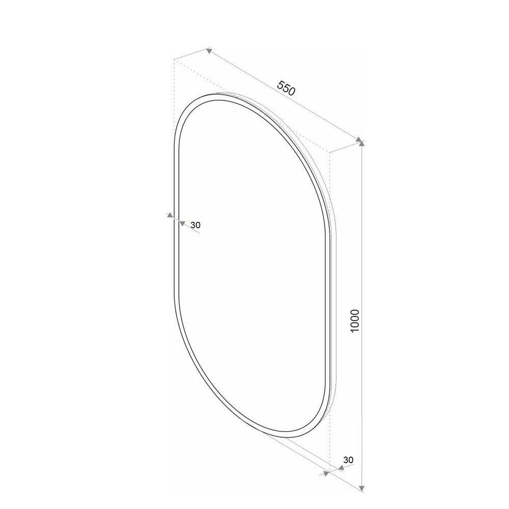 Зеркало Бриклаер Вега 55 овал сенсор на зеркале бесконтактный, артикул 4627125415616