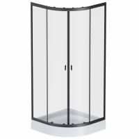 Душевой уголок AM.PM X-Joy Twin Slide 80x80 W88E-205-080BT с поддоном профиль Черный стекло прозрачное Душевой уголок AM.PM X-Joy Twin Slide 80x80 W88E-205-080BT с поддоном профиль Черный стекло прозрачное