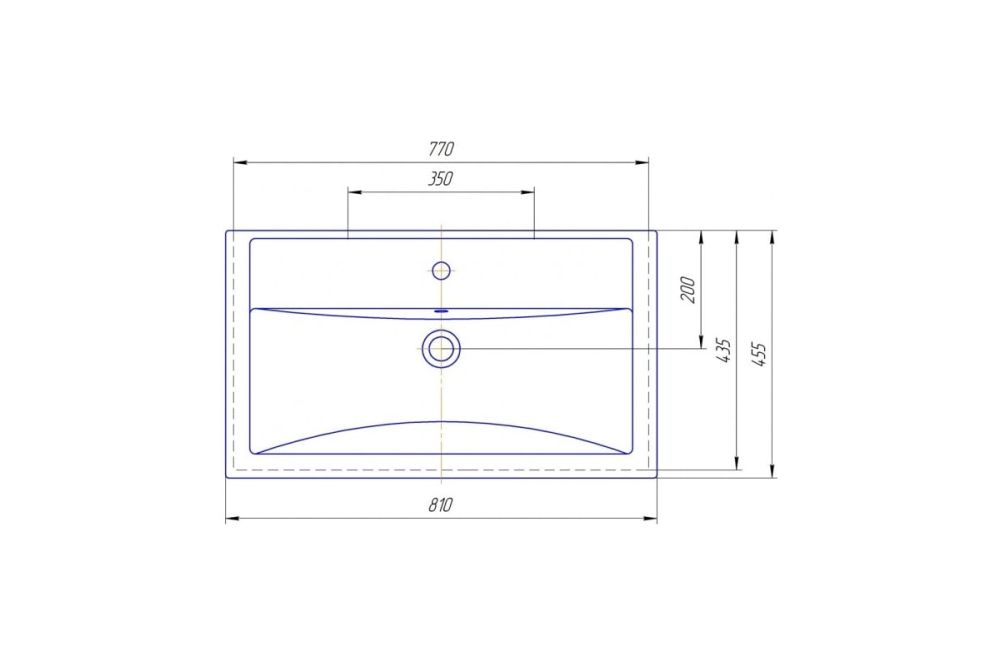 РАКОВИНА мебельная VIANT KIROVIT Фостер - 800 (KIRFOST80), артикул KIRFOST80
