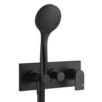 Gessi Emporio Via manzoni Внешние части для встр. однорычажного смесителя на 2 позиции с переключателем, подводом воды и держателем лейки, душевойлейк