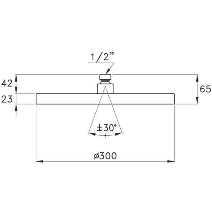 STELLA 316A-300 Верхний душ Ø300 мм., цвет Nickel lucido PVD STELLA 316A-300 Верхний душ Ø300 мм., цвет Nickel lucido PVD