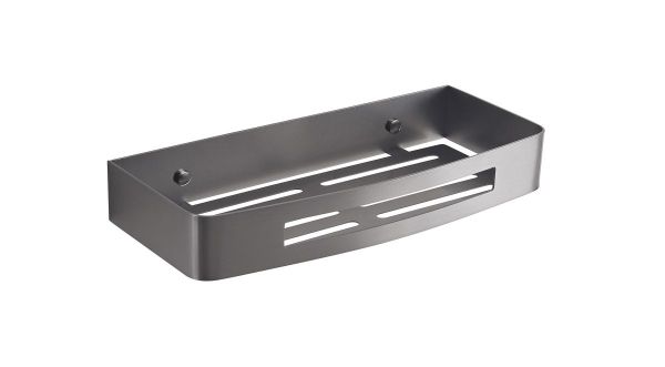 Gedy, решётка прямоугольная 1-уровневая (30х12,8х4,5), цвет оружейная сталь