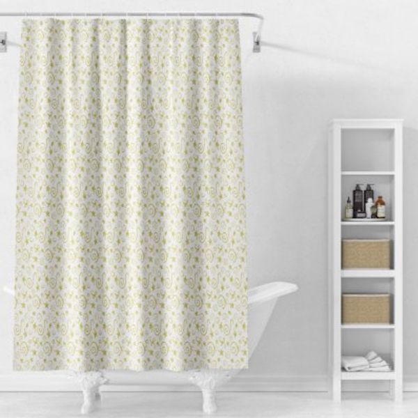Штора для ванной комнаты Splenka S381.1808, желтый/белый