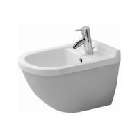 Биде, Duravit, Starck 3, ширина, мм-365, глубина, мм-540, высота, мм-335, тип установки-подвесной, форма чаши-овальная, отверстия для смесителя-одно, материал-керамика, крепеж-есть, цвет-белый