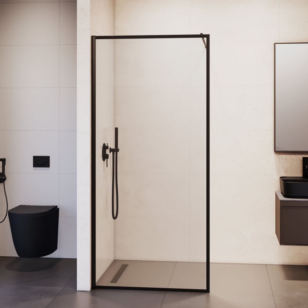 Душевая перегородка RGW WA-012B (Рисунок - черный принт, 900)