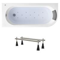 Аэромассажный комплект 4 в 1 Lavinia Boho Art II 363530A0, акриловая ванна 170x72,5 см (левый разворот), ножки с монтажным набором, подголовник, аэромассаж