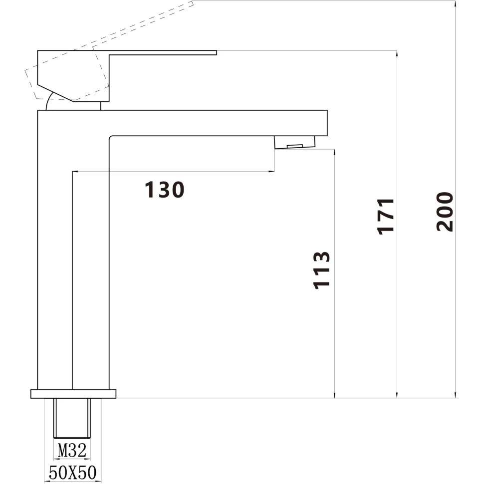 Смеситель для раковины Savol S-SUS1003, сатин