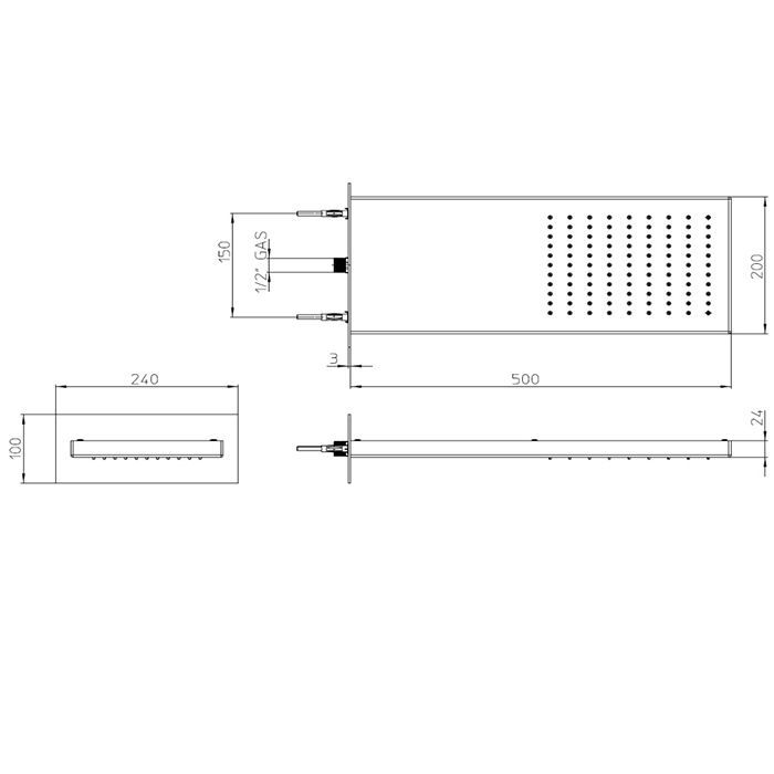 Верхний душ, Bossini, MANHATTAN, тип установки-настенный, размер душевого диска, мм-200*500*24, форма-прямоугольная, количество режимов-1, тип струи-дождь (Rain), держатель-в комплекте, цвет-хром Верхний душ, Bossini, MANHATTAN, тип установки-настенный, размер душевого диска, мм-200*500*24, форма-прямоугольная, количество режимов-1, тип струи-дождь (Rain), держатель-в комплекте, цвет-хром