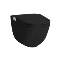 Laufen Cleanet Riva Унитаз-биде подвесной 600х395х405мм, безободк с пультом д/у с сенс.экраном, съемное сиденье , цвет черный глянц