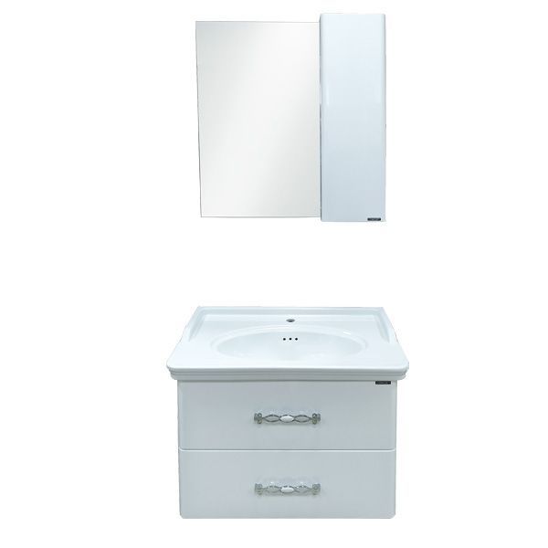 Зеркало со шкафом Comforty Неаполь 80 4147561 Белое