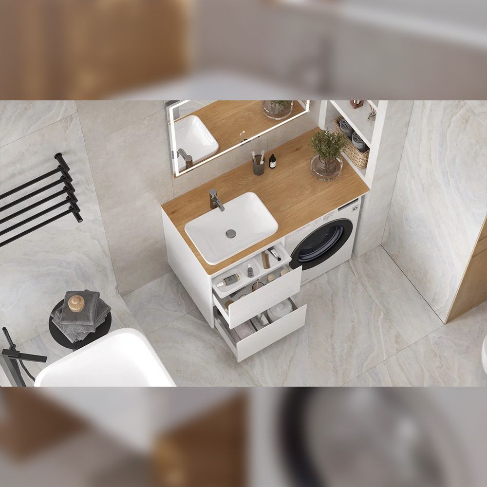 Тумба под раковину подвесная Velvex Klaufs tp.KLA.56.2Y, 55 см, артикул tp.KLA.56.2Y