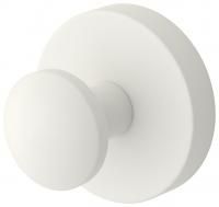 Крючок, Сунержа, СФЕРА, одинарный, ширина, мм-50, глубина, мм-41, высота, мм-50, тип установки-настенный, материал-нержавеющая сталь, крепления в комплекте, цвет-белый матовый