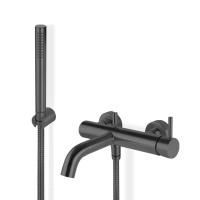 Newform X-STEEL 316 Смеситель для ванны с ручным душем, кронштейном, шланг: 150 см, цвет: PVD Brushed gun metal Newform X-STEEL 316 Смеситель для ванны с ручным душем, кронштейном, шланг: 150 см, цвет: PVD Brushed gun metal