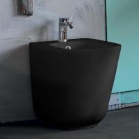 Kerasan Tribeca Биде напольное пристенное 55 см, с 1 отв под смеситель, c креплением WB5N, цвет: черный матовый