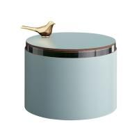 ADJ Шкатулка Bird диаметр 15хH10см, цвет небесный/золото