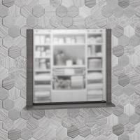 Зеркало с полкой "Венера 80" с выключателем, дуб шале графит