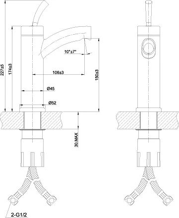 Комплект смесителей LM5106S Compl-3шт, артикул LM5106Scompl