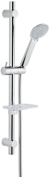 Душевой комплект: штанга, лейка, шланг, мыльница. C02577, цвет хром