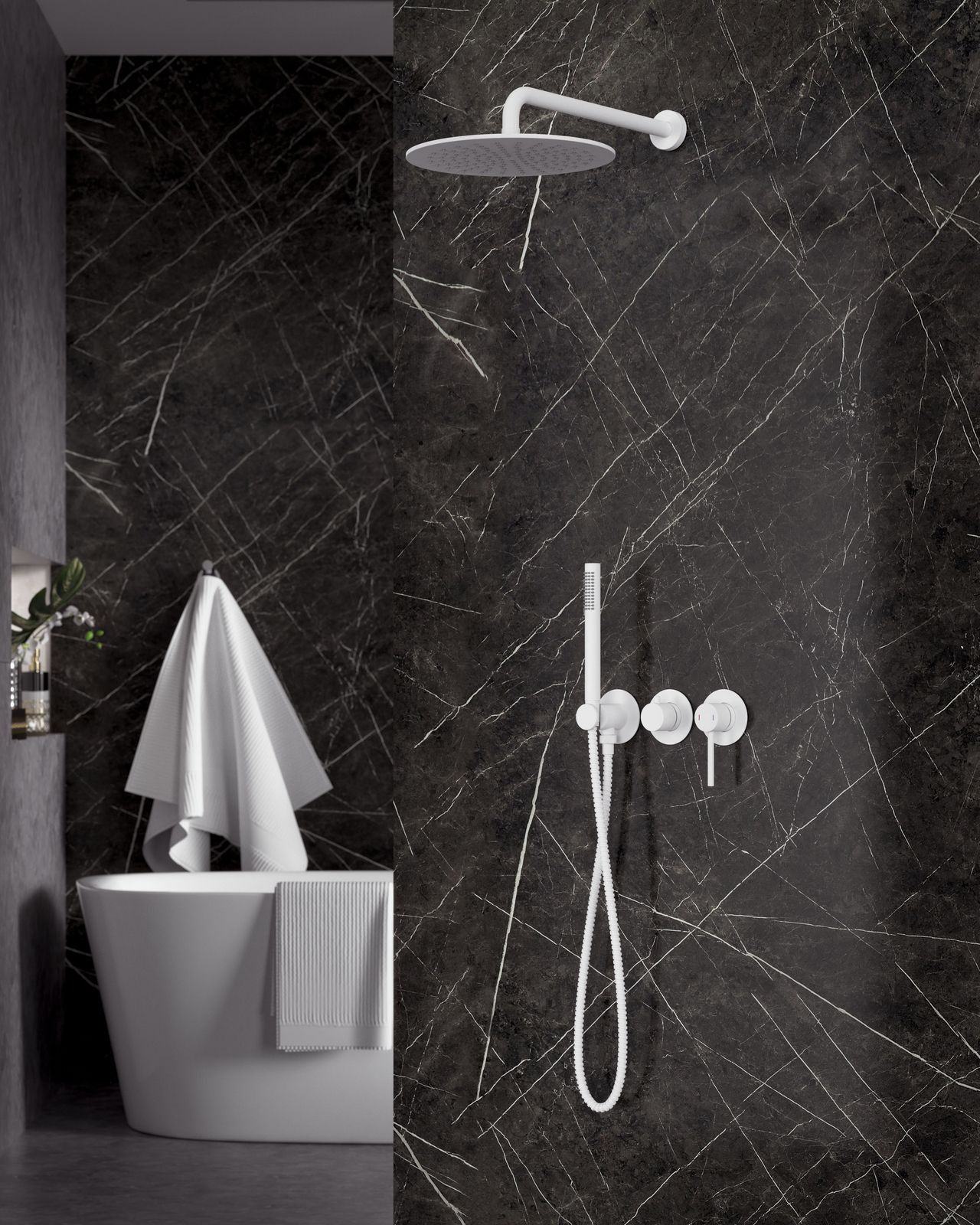 Душевая система встроенная Timo Saona SX-2349/16SM белый матовый, артикул SX-2349/16SM