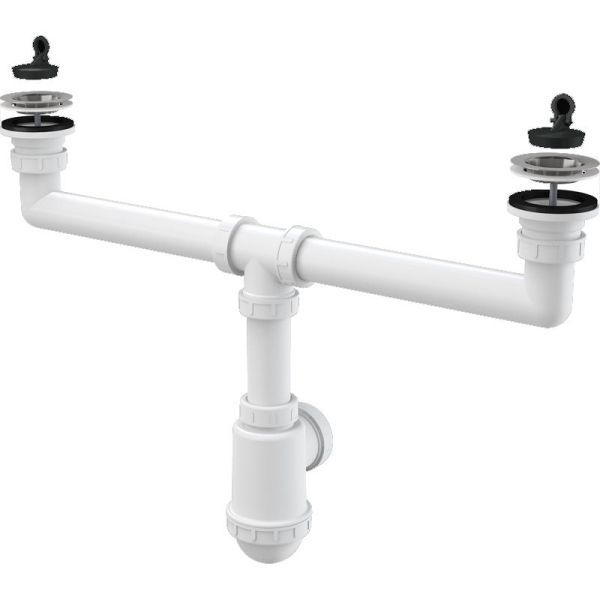 Сифон для кухонной мойки Alcaplast A449-DN50/40 Белый