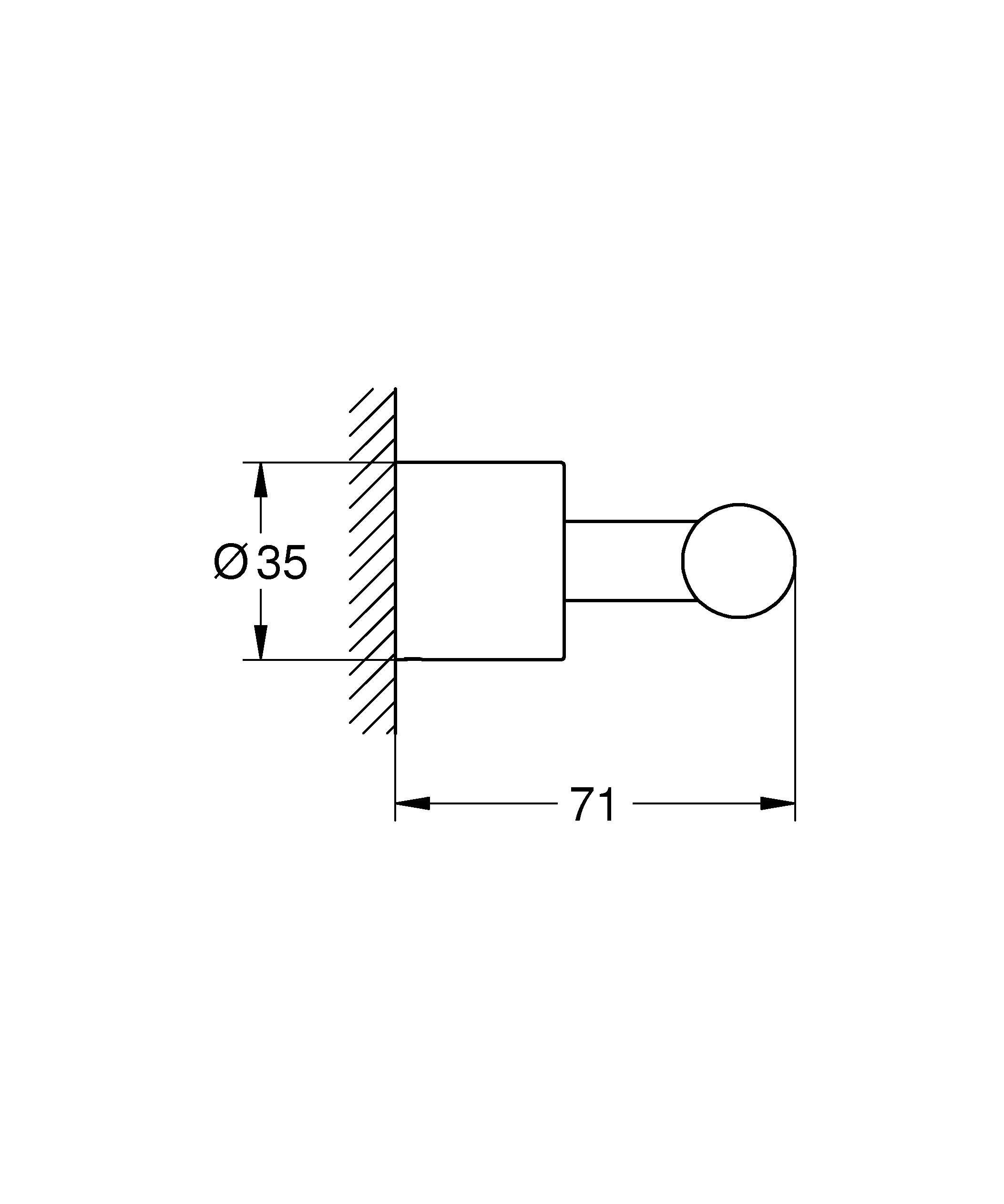 Крючок для одежды GROHE Atrio New, темный графит матовый (40312AL3) Крючок для одежды GROHE Atrio New, темный графит матовый (40312AL3)