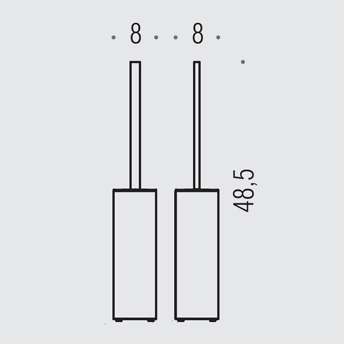Colombo Look Туалетный ерш напольный, цвет: чёрный матовый Colombo Look Туалетный ерш напольный, цвет: чёрный матовый