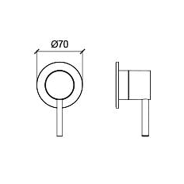 ALMAR Смеситель настенный встраиваемый, однорычажный, цвет Copper Brushed PVD, артикул E180140.CO