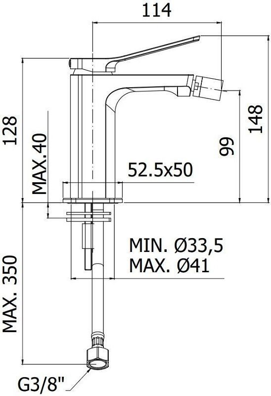 Смеситель для биде Paffoni Tilt TI131BO
