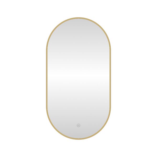 Зеркало с подсветкой LED Fixsen FX-3100G овальное 50х100 см, золотой сатин