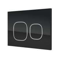 Кнопка смыва Glas Black для инсталляции Hasvik (Хасвик), ABS пластик+Стекло