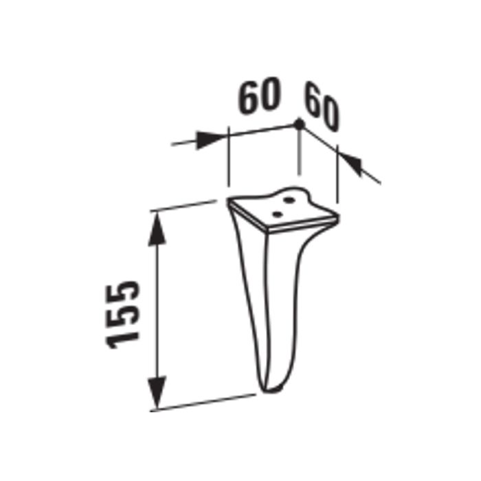 Ножки, Laufen, New Classic, в комплекте 2шт, цвет-белый глянцевый, артикул 4.0607.4.085.631.1
