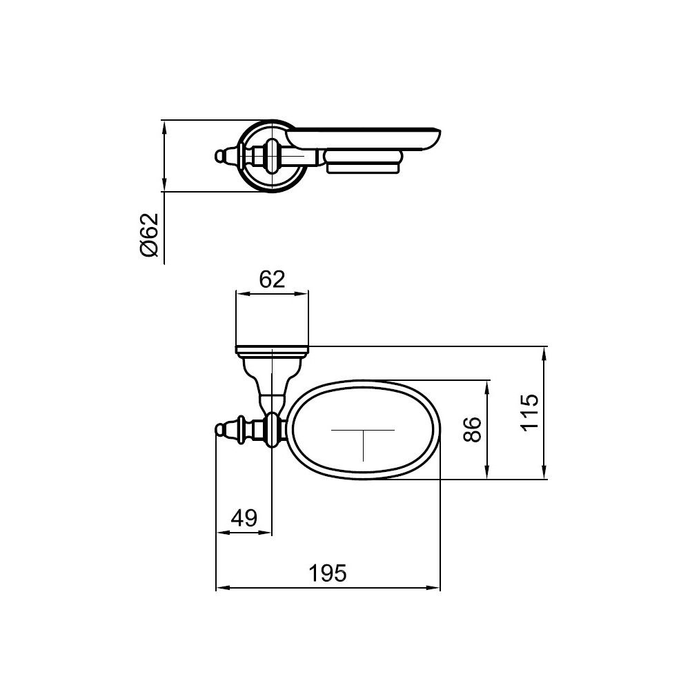 Мыльница Webert Armony AM500101010, золото, артикул AM500101010