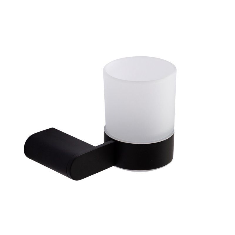 STYLUS-TUMS-NOP Стакан подвесной, стекло, исполнение черный матовый, артикул STYLUS-TUMS-NOP