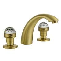 AXO SWAROVSKI Смеситель для раковины на 3 отв. излив H150 мм, бронза