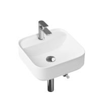 Комплект 5 в 1 Lavinia Boho Bathroom Sink Slim 21510332, накладная фарфоровая раковина 42 см, смеситель, латунный сифон, донный клапан quick-clac, угловые вентили 2 шт.