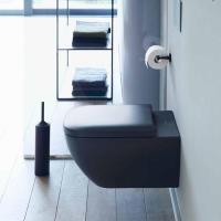 Унитаз, Duravit, Happy D.2, безободковый (с открытым смывным краем), тип установки-подвесной, ширина, мм-365, глубина, мм-540, высота, мм-335, форма чаши-прямоугольная, выпуск-горизонтальный, без декора, материал-керамика, сиденье-в комплект не входит (пр