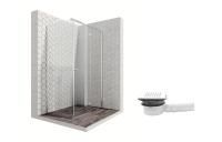 Душевой уголок Ambassador Diamond 12011104R-MA1, прямоугольный, точечный трап, 120х80